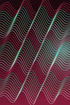 Abstract Wave Pattern Red and Teal Stock Photos