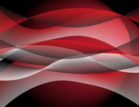 Abstract wave pattern with red, white and black Stock Illustration