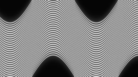 Abstract wave pattern with undulating curves and subtle gradient in monochr.. Stock Footage 341656820