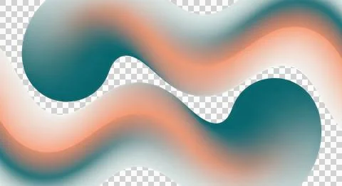 Abstract wave patterns blending shades of teal and peach with smooth transi.. Stockillustratie