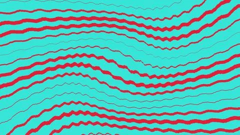 Abstract wave patterns in blue and red Stockillustratie