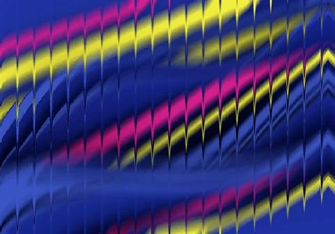 Abstract wave patterns in vibrant digital colors and geometric shapes 스톡 일러스트