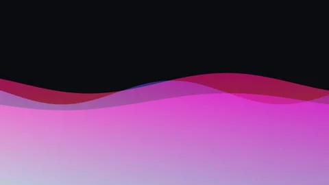 Abstract wave patterns with vibrant pink and purple gradients on black Vidéo 336262446