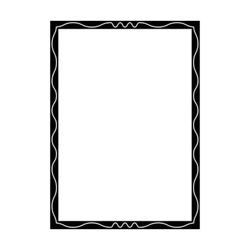 Abstract wave rectangle frame vector illustration with decorative border de.. Stock-Illustration