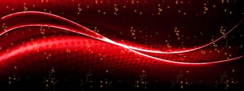Abstract Wave Red Background Stock Illustration