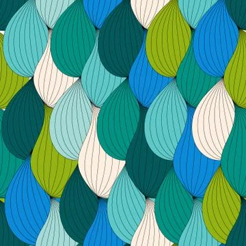 Abstract Wave Seamless Pattern Background. Vector Illustration Stock Illustration
