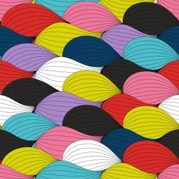 Abstract Wave Seamless Pattern Background. Vector Illustration Illustrazione stock