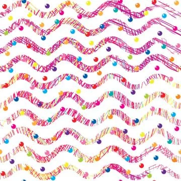 Abstract wave seamless pattern.  festive background design Stock Illustration