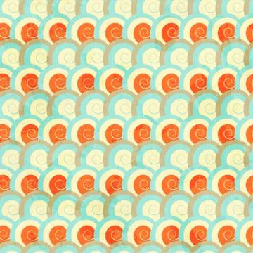 Abstract wave seamless pattern with grunge effect Stock Illustration