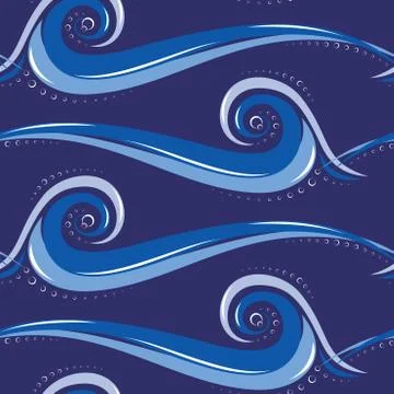 Abstract wave seamless pattern Stock Illustration
