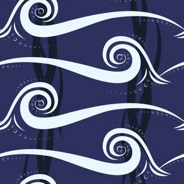 Abstract wave seamless pattern Stock Illustration