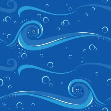 Abstract wave seamless pattern Stock Illustration