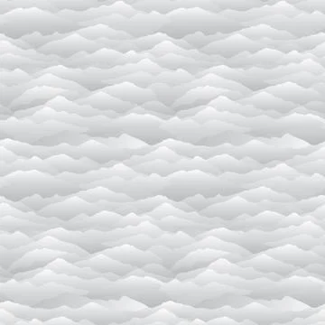 Abstract wave seamless pattern. Mountain skyline background. Land Stock Illustration