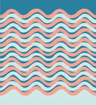 Abstract wave seamless pattern. Stylish geometric background. Wa Stock Illustration