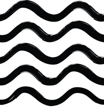 Abstract wave seamless pattern. Stylish geometric background. Stock Illustration