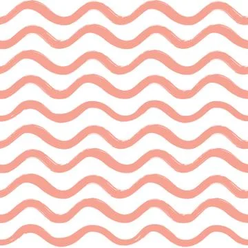 Abstract wave seamless pattern. Wavy line stripe background. Stock Illustration