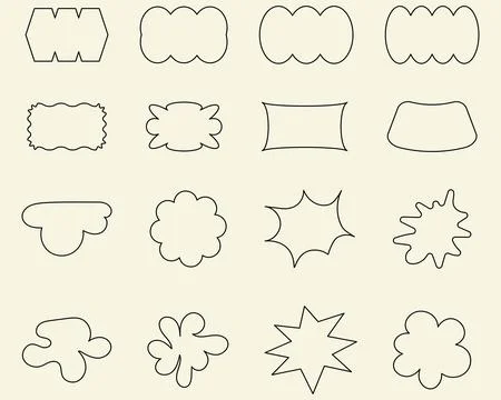 Abstract wave shape stickers. Zig zag wavy shape frames. Vector abstract Illustrazione stock