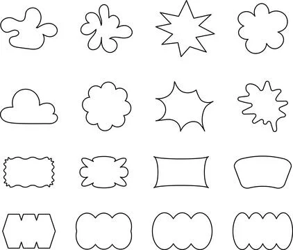 Abstract wave shape stickers. Zig zag wavy shape frames. Vector abstract Illustrazione stock