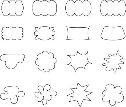 Abstract wave shape stickers. Zig zag wavy shape frames. Vector abstract Illustrazione stock