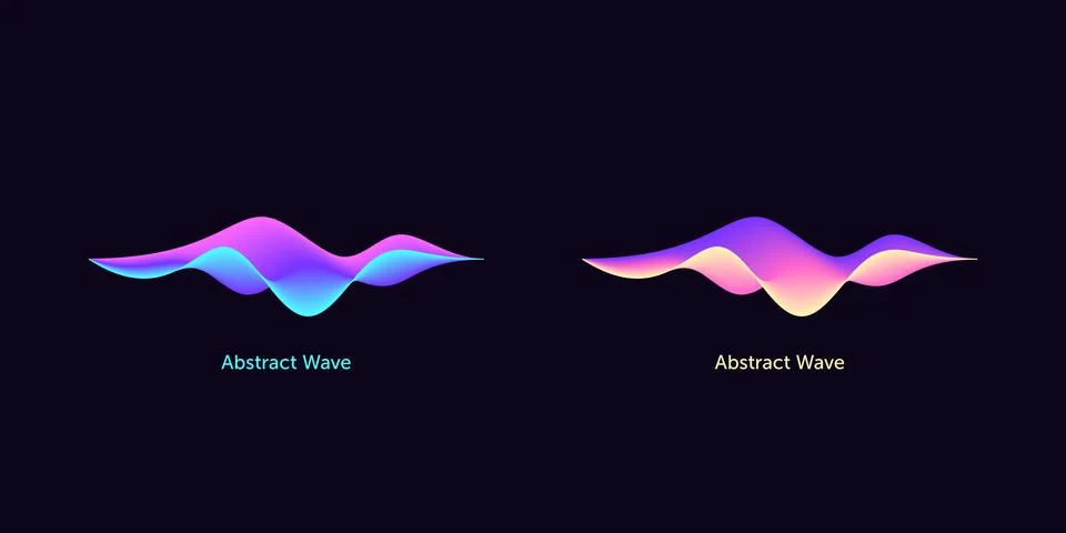Abstract wave shape for voice recognition system, virtual assistant speech. G Stock Illustration