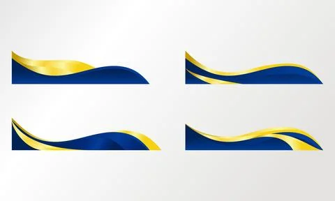 Abstract Wave Shapes for Headers Banners and Certificate Templates in Blue .. 库存插图