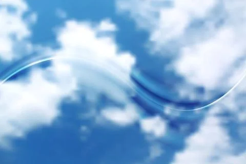 Abstract wave on sky background Abstract wave on sky background. Vector de... Stock Photos