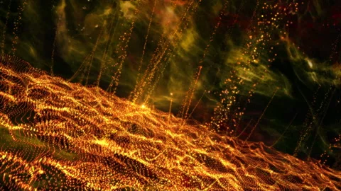 Abstract Wave In Space Stock Footage 154248477