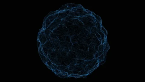 Abstract wave sphere Stock Footage 148841891