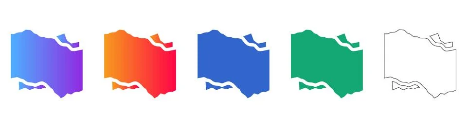 Abstract Wave Structure Icon Set 스톡 일러스트