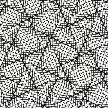 Abstract wave stylish texture. Vector seamless geometric pattern Stock Illustration