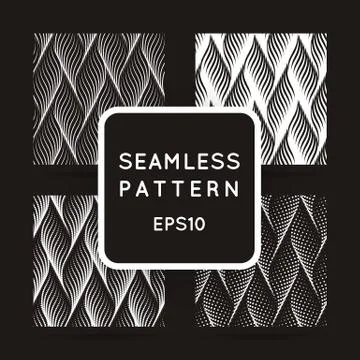 Abstract wave stylish texture. Vector seamless geometric pattern Stock Illustration