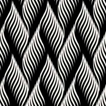 Abstract wave stylish texture. Vector seamless geometric pattern Stock Illustration