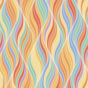 Abstract wave stylish texture. Vector seamless geometric pattern Illustrazione stock