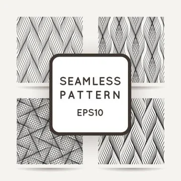 Abstract wave stylish texture. Vector seamless geometric pattern Stock Illustration