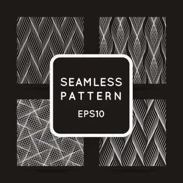 Abstract wave stylish texture. Vector seamless geometric pattern Stock Illustration