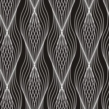 Abstract wave stylish texture. Vector seamless geometric pattern Stockillustratie
