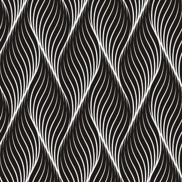 Abstract wave stylish texture. Vector seamless geometric pattern Stock Illustration