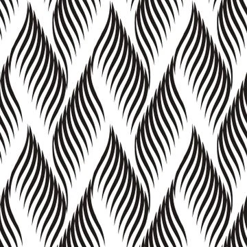 Abstract wave stylish texture. Vector seamless geometric pattern Stock Illustration