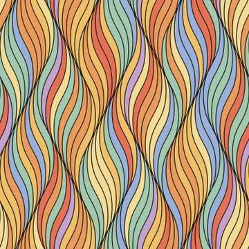 Abstract wave stylish texture. Vector seamless geometric pattern Illustrazione stock