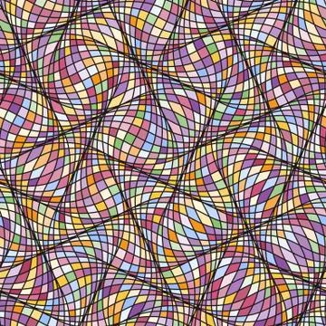 Abstract wave stylish texture. Vector seamless geometric pattern Stock Illustration