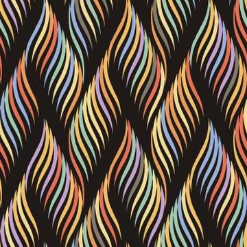 Abstract wave stylish texture. Vector seamless geometric pattern Illustrazione stock