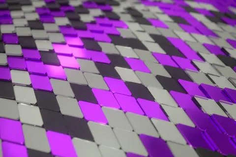 Abstract wave surface of geometric shapes. 3d illustration 스톡 일러스트