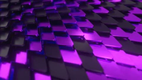 Abstract wave surface of geometric shapes. 3d illustration Stock Illustration