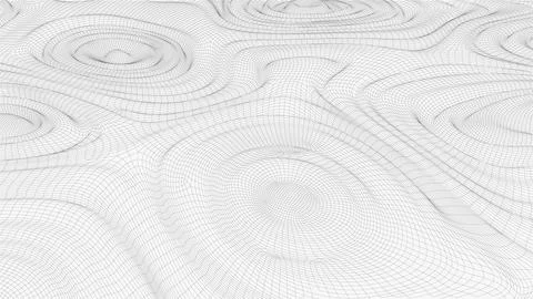 Abstract wave surface wireframe retro pattern. Abstract 3d vector wireframe Stock Illustration