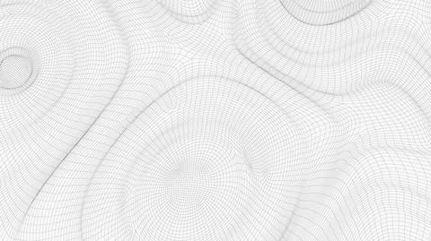 Abstract wave surface wireframe retro pattern. Abstract 3d vector wireframe Stockillustratie