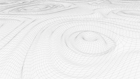 Abstract wave surface wireframe retro pattern. Abstract 3d vector wireframe 스톡 일러스트