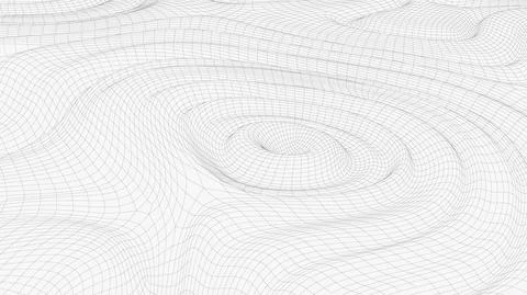 Abstract wave surface wireframe retro pattern. Abstract 3d vector wireframe Illustrazione stock