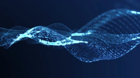 Abstract wave technology background with blue light. Stock Footage 149631532