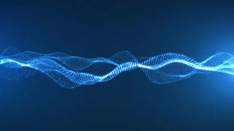 Abstract wave technology background with blue light. Stock Footage 149631580