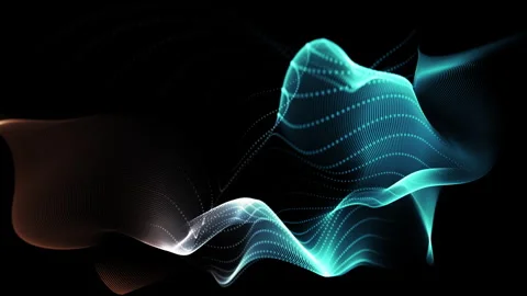 Abstract wave technology background with blue light digital effect Stock Footage 263229545
